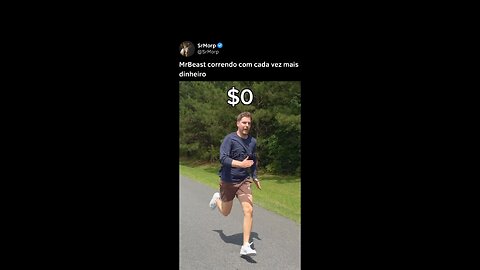 MrBeast correndo com dinheiro