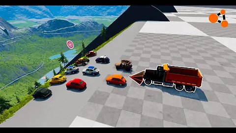 Cars VS Truck on Extreme Downhill - BeamNG drive crashes