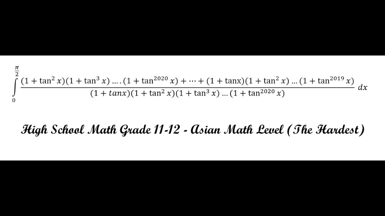 The Hardest High School Math by Trigonometric Substitution in Vietnam - Integral with long series