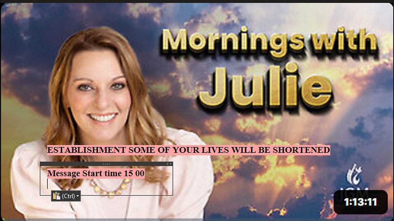 Julie Green subs ESTABLISHMENT SOME OF YOUR LIVES WILL BE SHORTENED