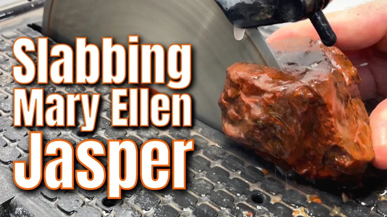 Cutting OPEN Ancient Fossils | Slabbing Mary Ellen Jasper w/ Lapidary Saw