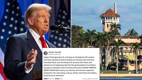 Trump’s Thanksgiving Message to the Radical Left