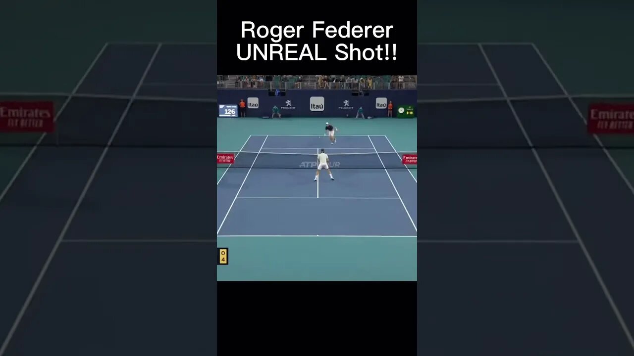 Roger Federer UNREAL Shot!! 🤯 #tennis #shorts