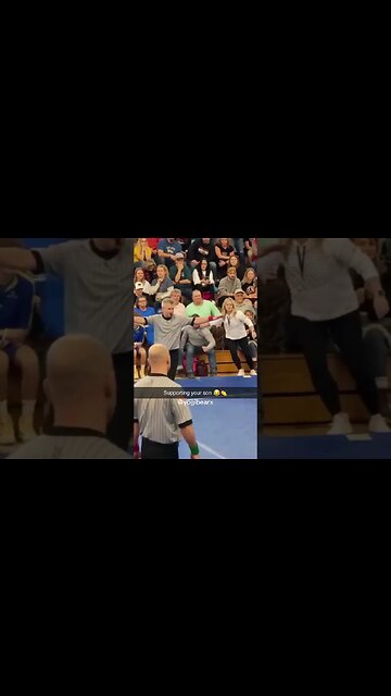 This mom was invested in her sons wrestling match 😂 #shorts
