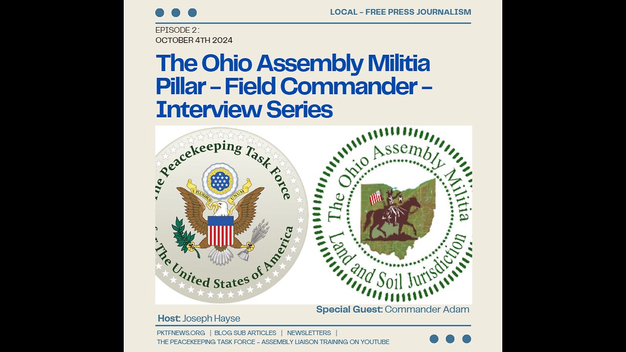 One on One Interview Continued - with The Ohio Assembly Militia Commander Adam