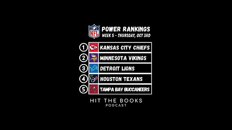 Power Rankings heading into Week 5 in the NFL!