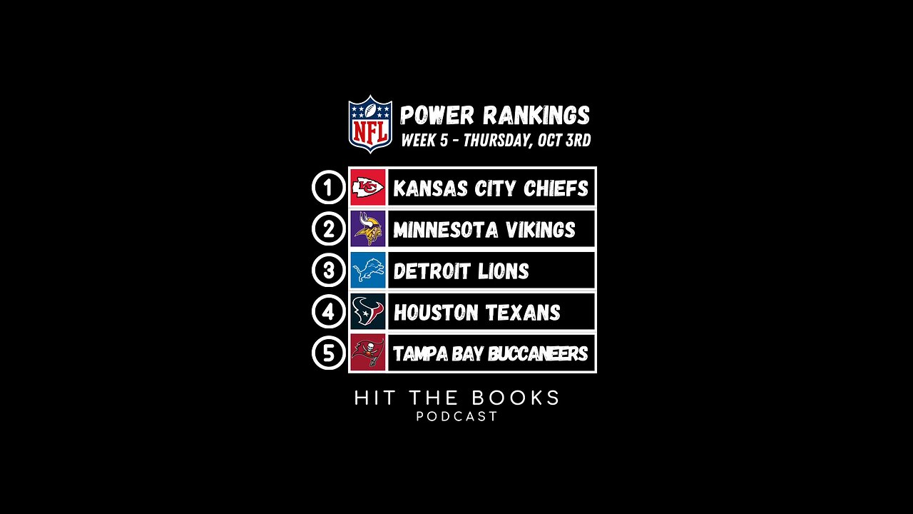 Power Rankings heading into Week 5 in the NFL!