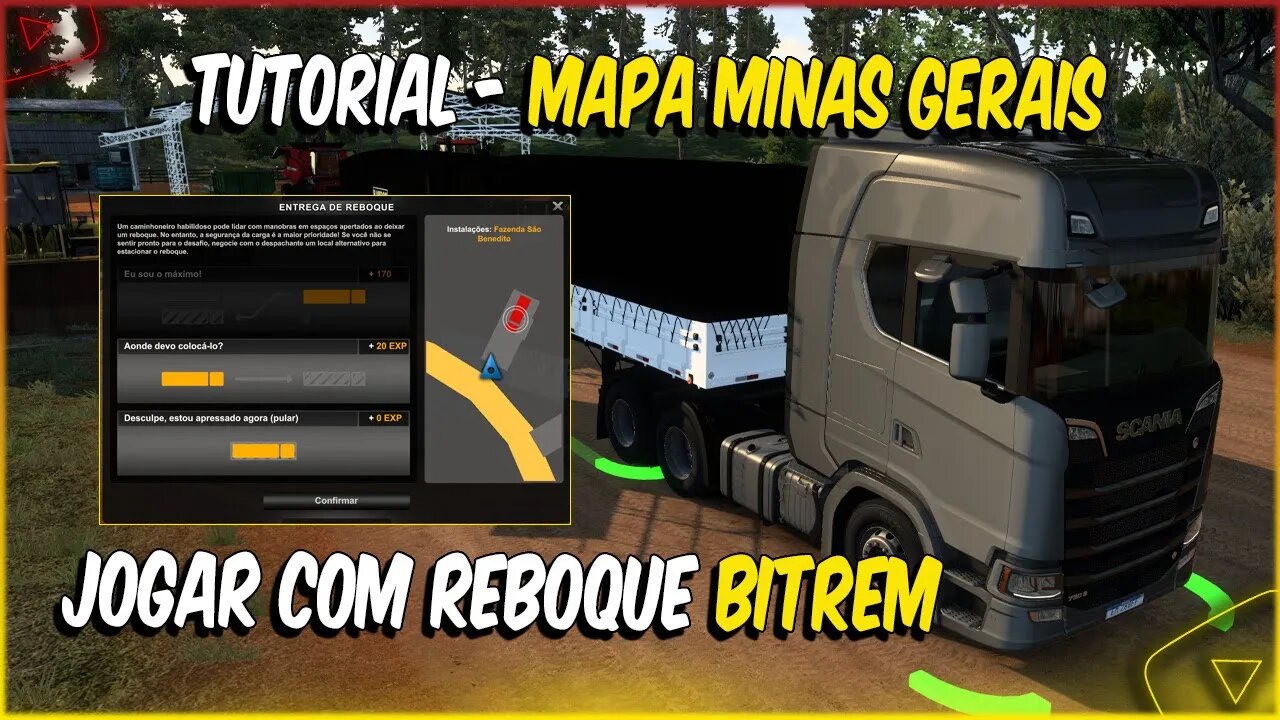 MAPA MINAS GERAIS - COMO JOGAR COM REBOQUE BITREM ASSISTA ATÉ O FINAL
