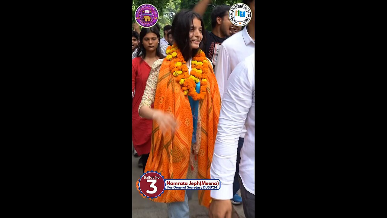 Delhi University student union election 2024 Namrata Jeph Meena