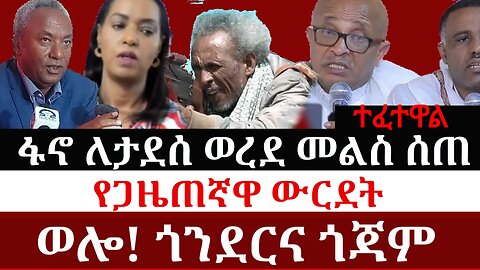 ለጀነራል ታደሰ ወረደ ከፋኖ ወረደ የተሰጠ መልስ