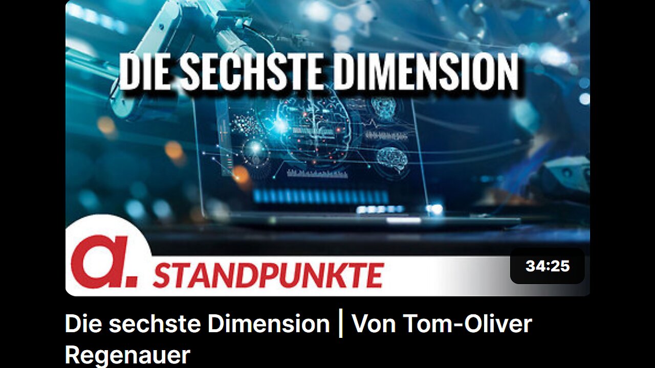 May 31, 2024..🇪🇺👉APOLUT-STANDPUNKTE👈🇪🇺..🥇..🇩🇪🇦🇹🇨🇭🇪🇺 ..☝️🧠.. Die sechste Dimension ｜ Von Tom-Oliver Regenauer