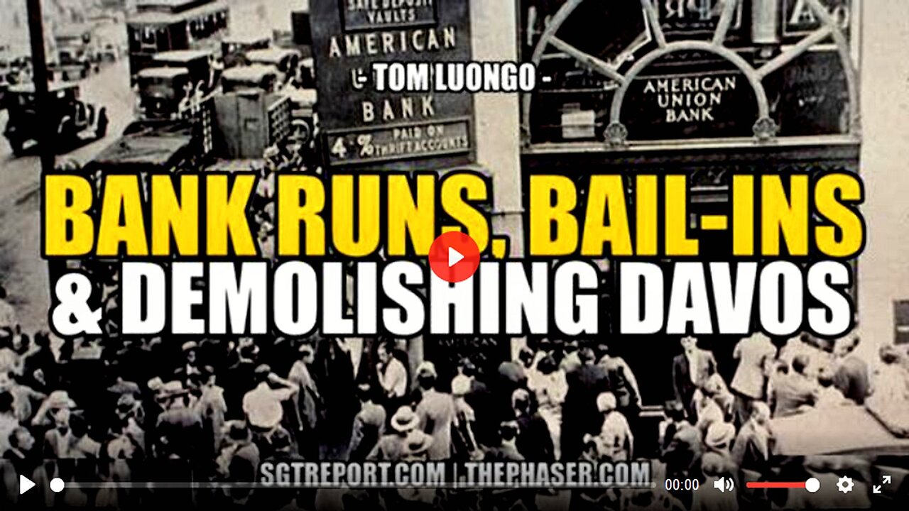 SGT REPORT - BANK RUNS, BAIL-INS & DEMOLISHING DAVOS -- Tom Luongo