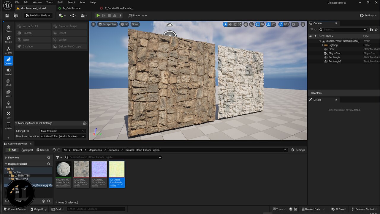 Displacement Map | Unreal Engine 5.4 Tutorial