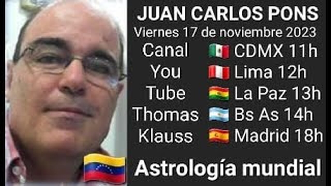 Astrología mundial // Juan Carlos Pons 🇻🇪 @JuanCarlosPonsAcademiaJupiter (17-11-23)