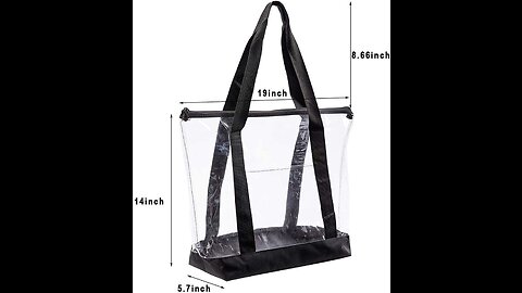 Large Clear Tote Bag, Fashion PVC Shoulder Handbag for Women, Clear Stadium Bag for Security Tr...