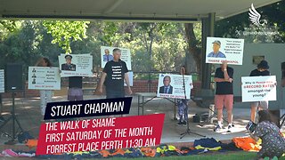 STUART CHAPMAN THE WALK OF SHAME - FIRST SATURDAY OF THE MONTH FORREST PLACE PERTH 11:30 AM