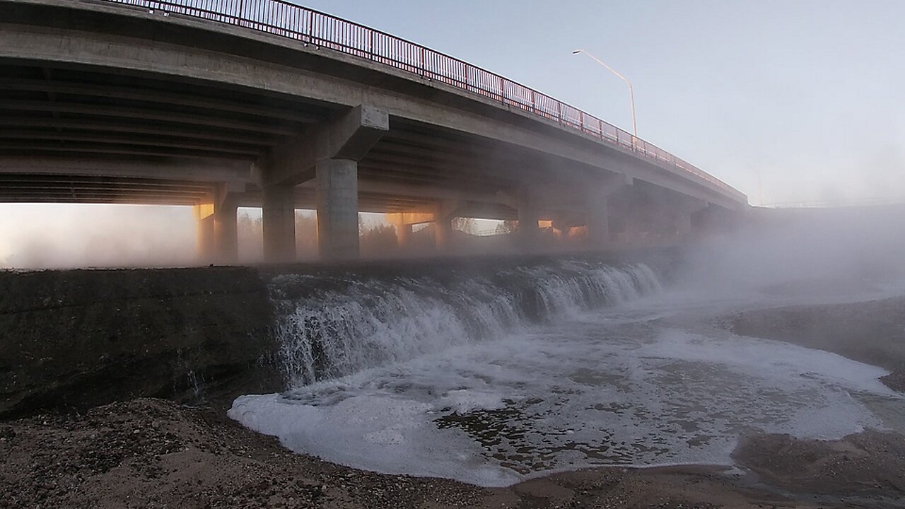 Fishing a Spillway in the Desert