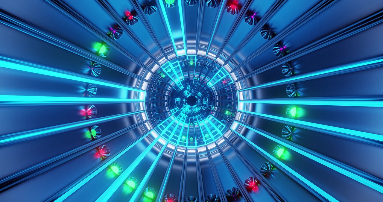 free tunnel lights motion vj loop 4k | 4k blue neon effect abstract tunnel live wallpaper