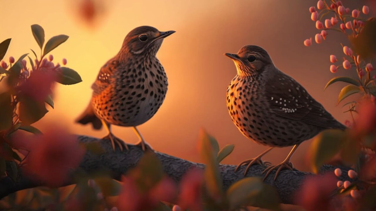 A Singing Song Thrush on an Afternoon in Wales