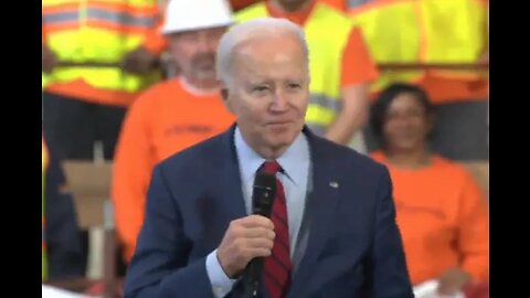 Joe Biden Has a 'Moment' While Speaking in Wisconsin