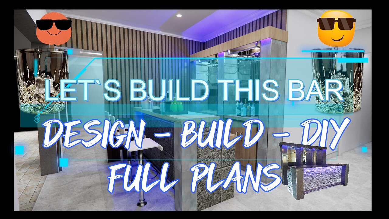 Full Bar DIY Plans: PDF, CAD & Sketchup 2024