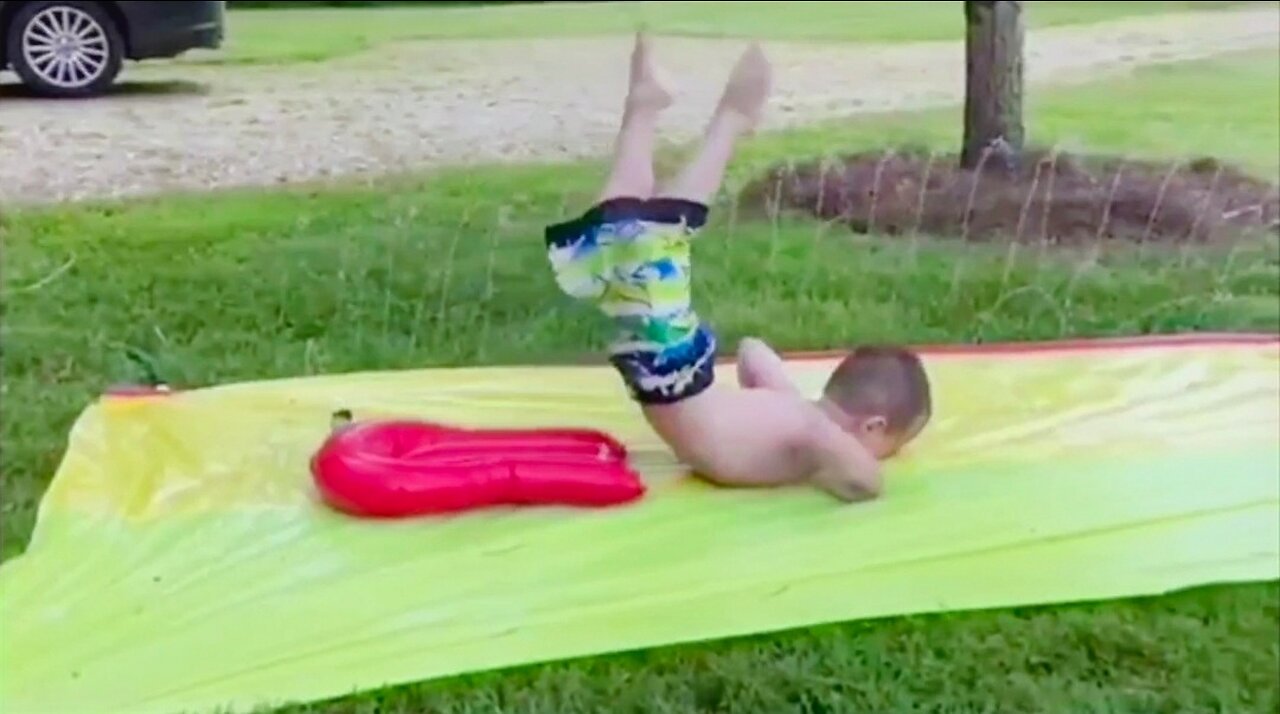 And His Water Slide Failed | Funny Water Fails