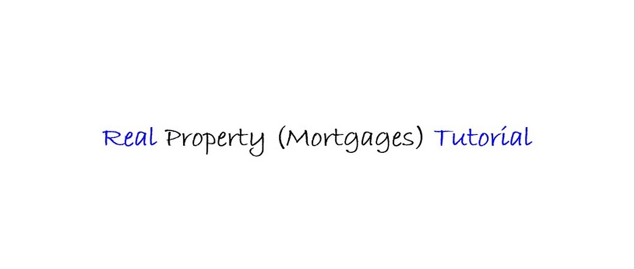 Web - Real Property (Mortgages) - English
