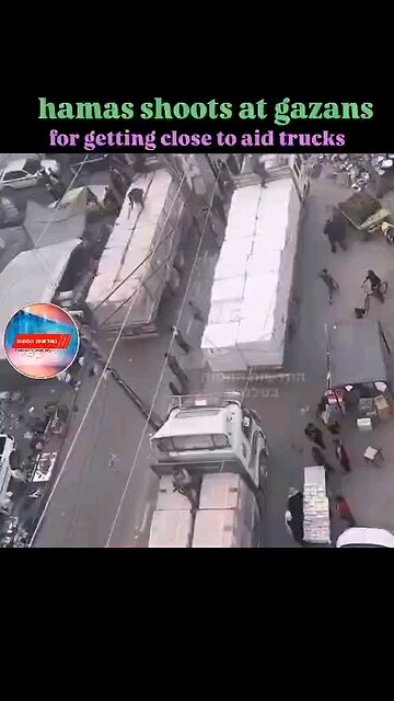 Hamas is literally shooting Gazans away from aid and food trucks!