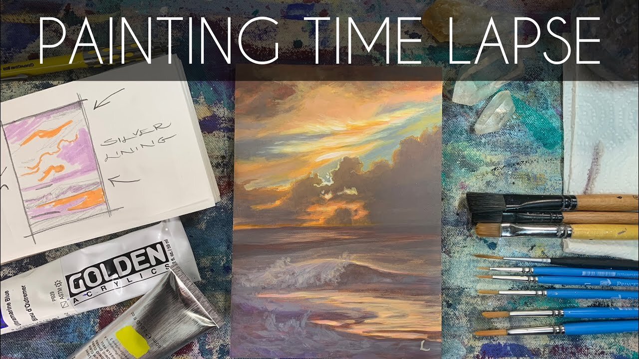 Silver Lining Time Lapse Painting