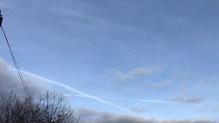 White X on sky : planes - chemtrail ? 3.40 : Wales 09/02/2023
