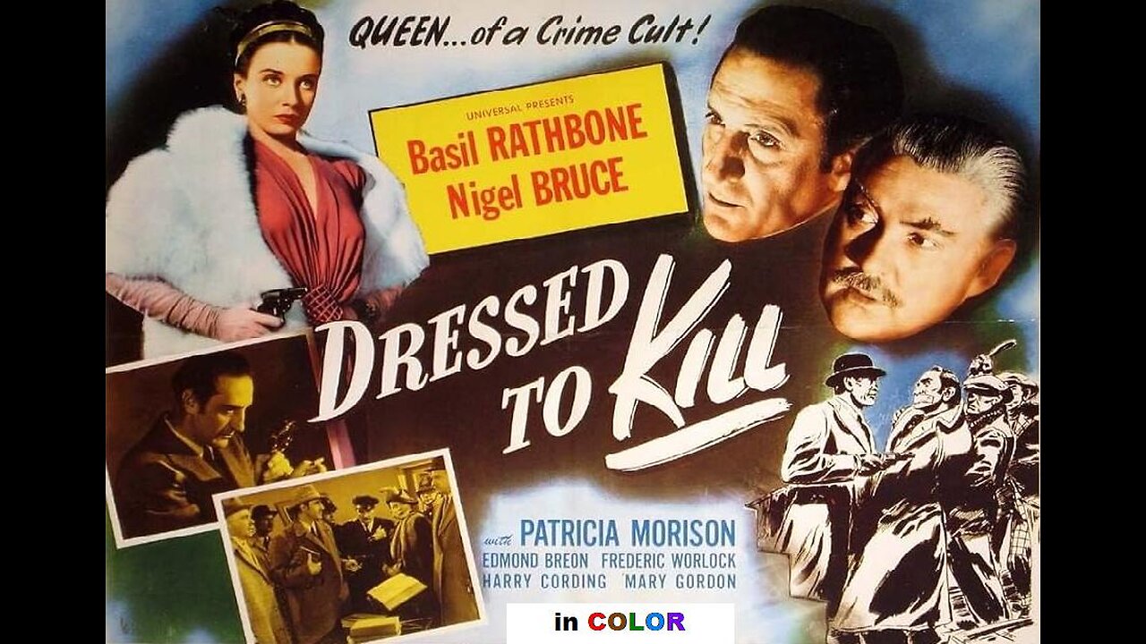 DRESSED TO KILL in COLOR 1946 Sherlock Holmes vs Attractive Femme Fatale FULL MOVIE in HD