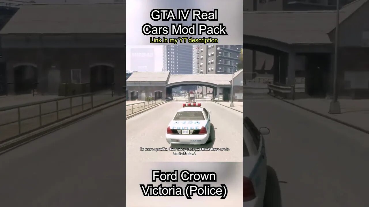 Ford Crown Victoria (Police) - GTA IV Real Car Mods #shorts