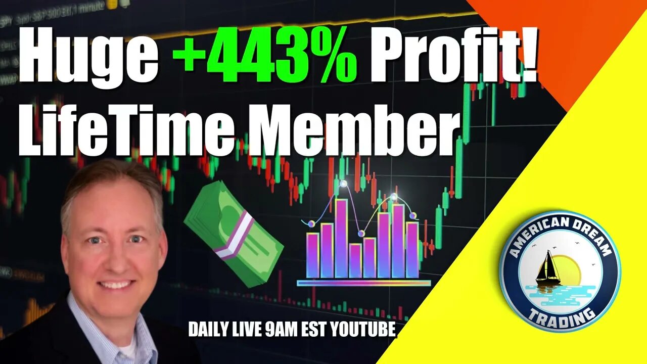 Huge +443% Profit Lifetime Member Stock Market Success