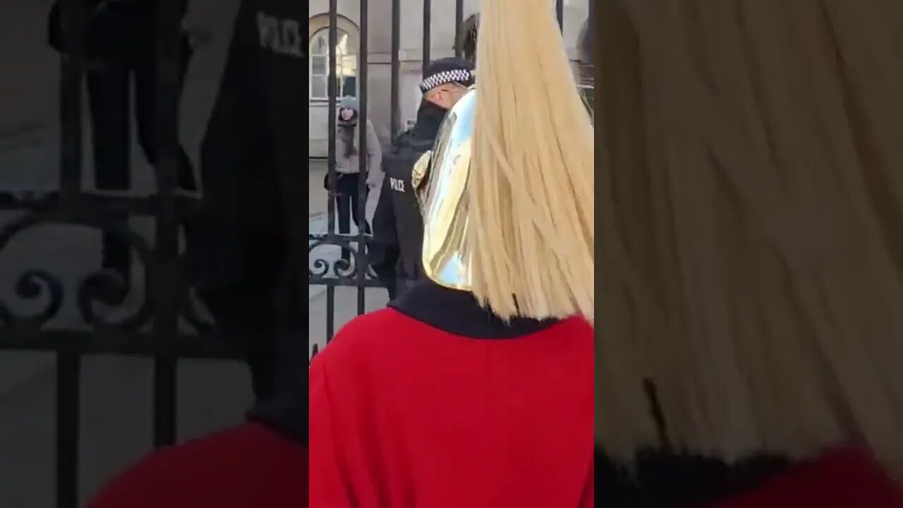 make way female guard shouts #horseguardsparade