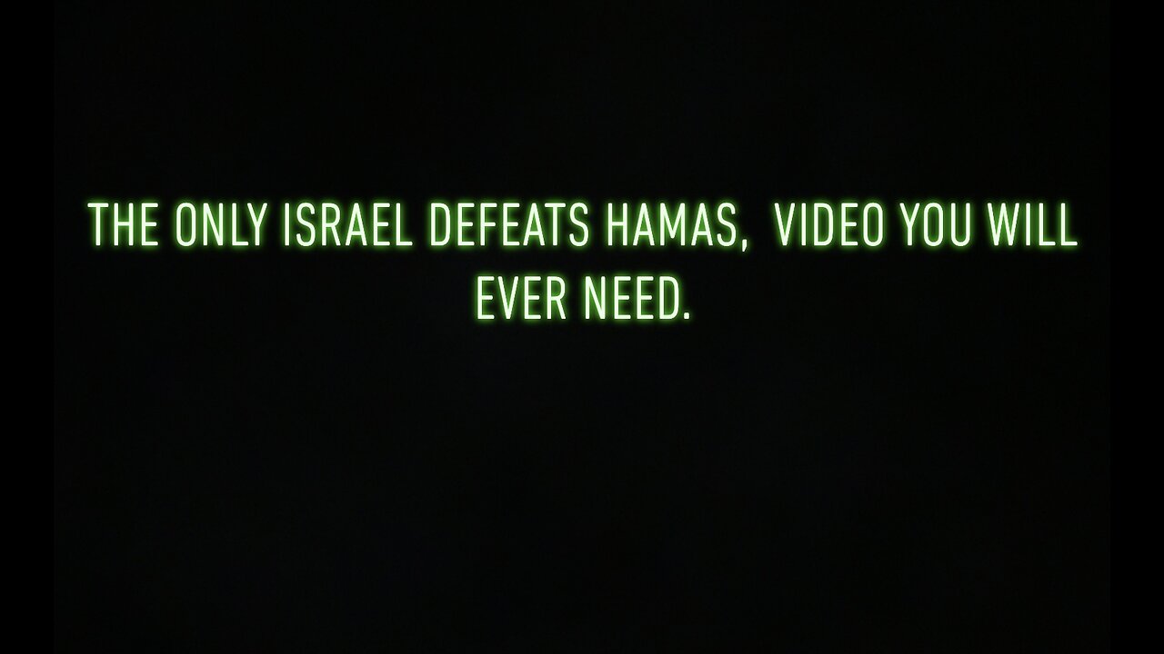 The only Israel Defeats Hamas, video you will ever need.