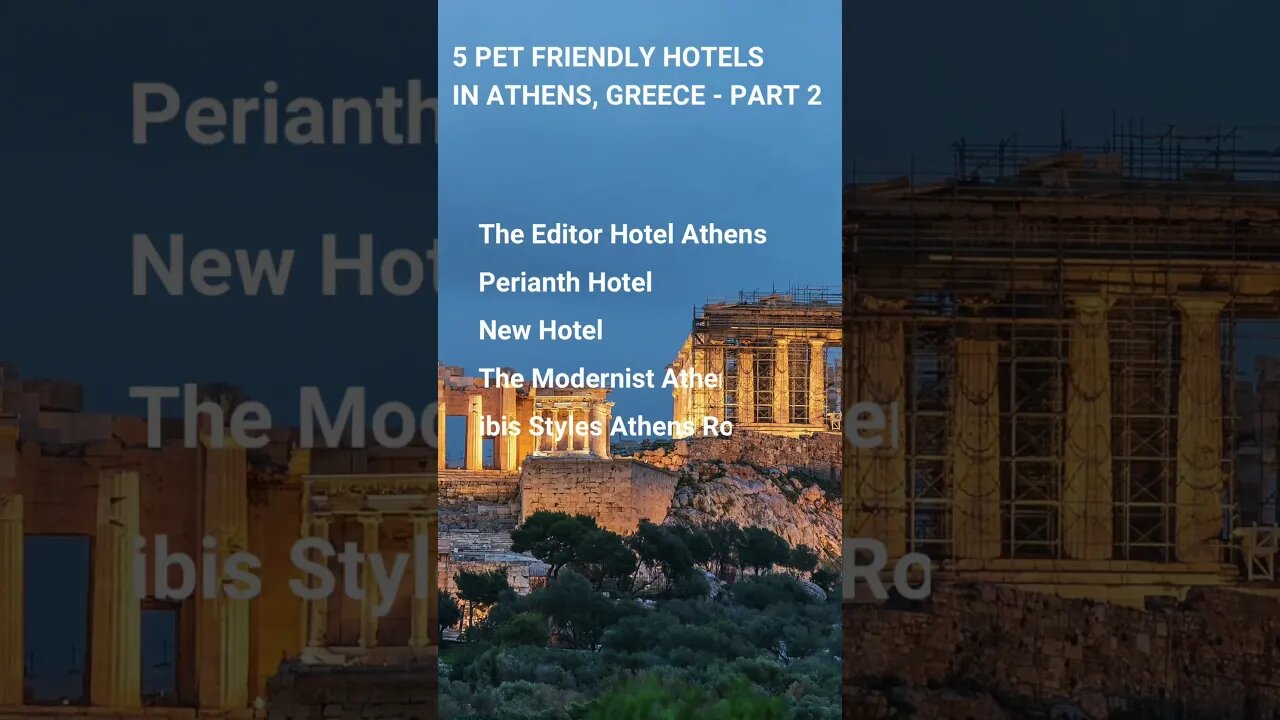 Pet Friendly Hotels In Athens, Greece Part 2