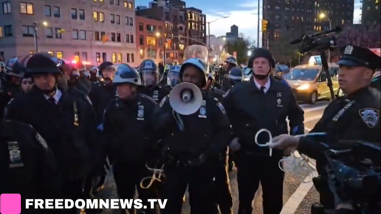 Pro-Palestinian Protesters Being Arrested Outside Schumer's House In Brooklyn