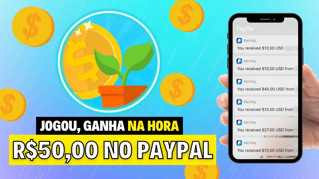 [LANÇOU DANDO $50 DE GRAÇA] Jogo que Ganha Dinheiro de Verdade no PayPal e Já Pode Sacar NA HORA 🤑