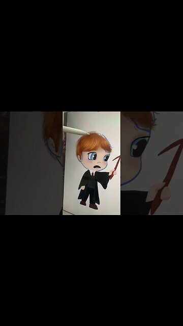 Ron Weasley Chibi Digital Art #harrypotter #digitalart #etsy #hogwartslegacy #ronweasley
