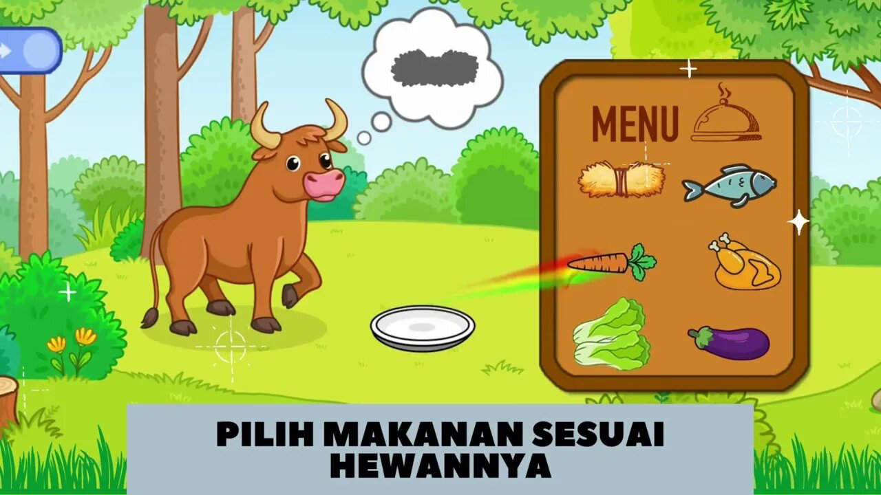 Game Anak Edukasi Hewan & Buah - Pilih Makanan Sesuai Hewannya #4