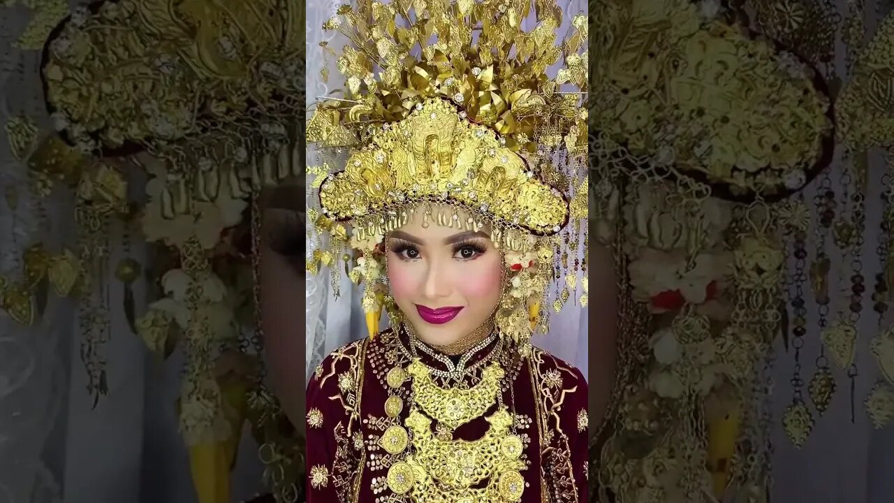 CANTIK sekali ! PENGANTIN PAKAIAN ADAT PALEMBANG SUMATERA SELATAN INDONESIA #shorts #short