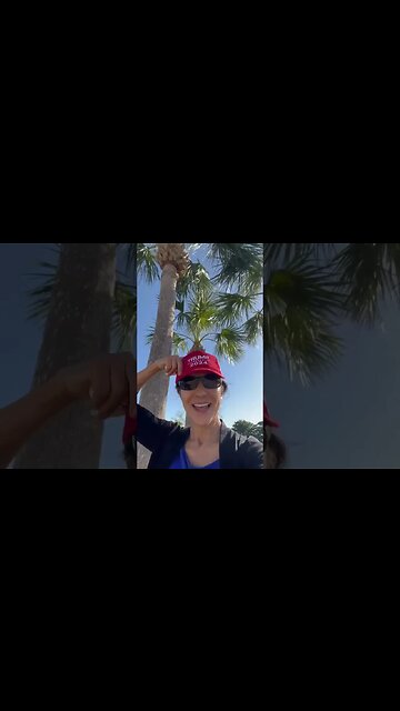 Rocking the Trump 2024 hat I gave her