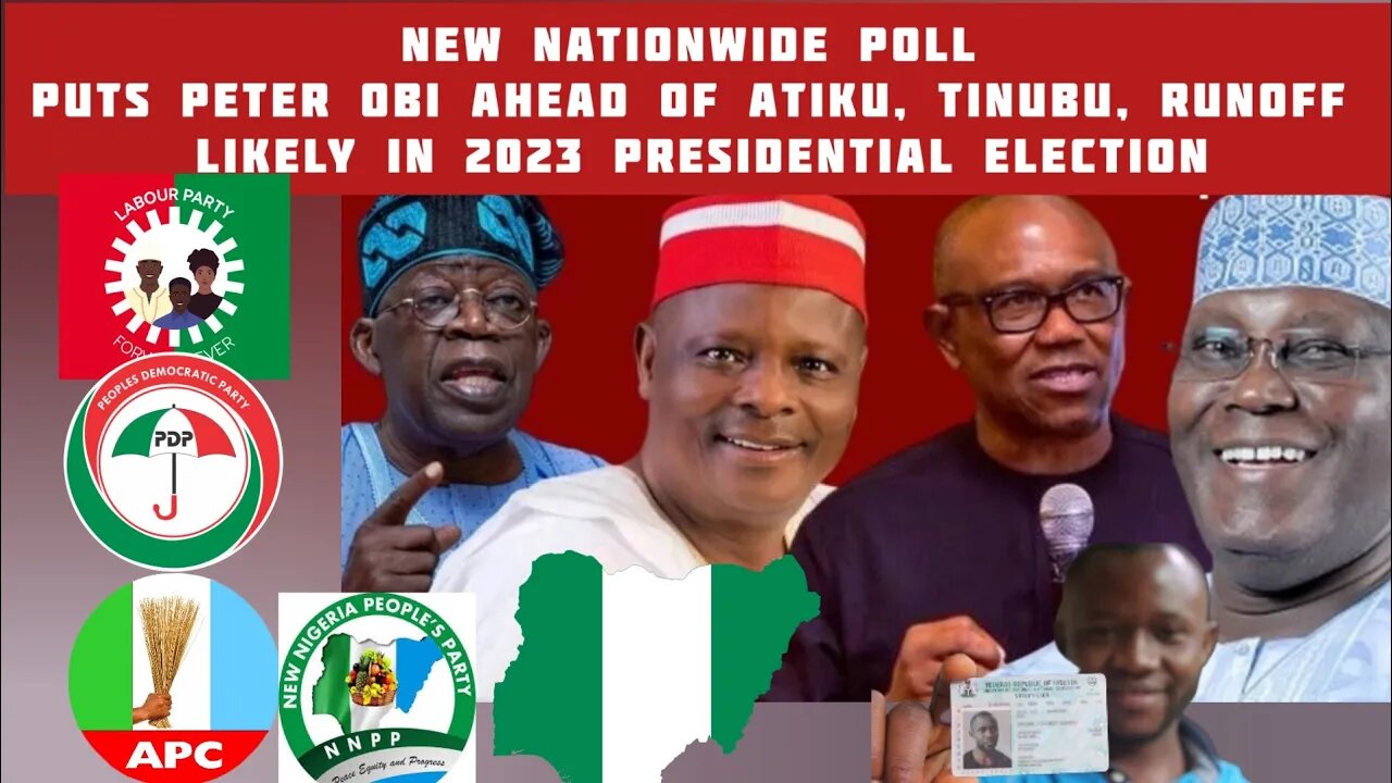 New poll puts Peter Obi ahead of Atiku, Tinubu, runoff likely in 2023 presidential election