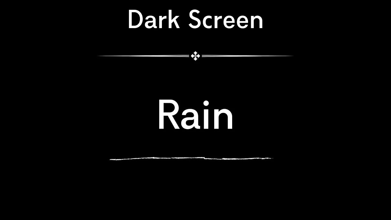 Soft Rain | Dark Screen Rainfall | ASMR Sleep Rain Sounds