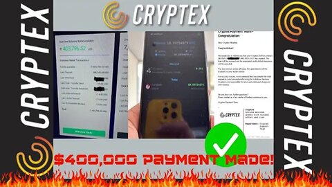 Cryptex DeFi Contract Withdrawal Proof of $400,000 PROOF!