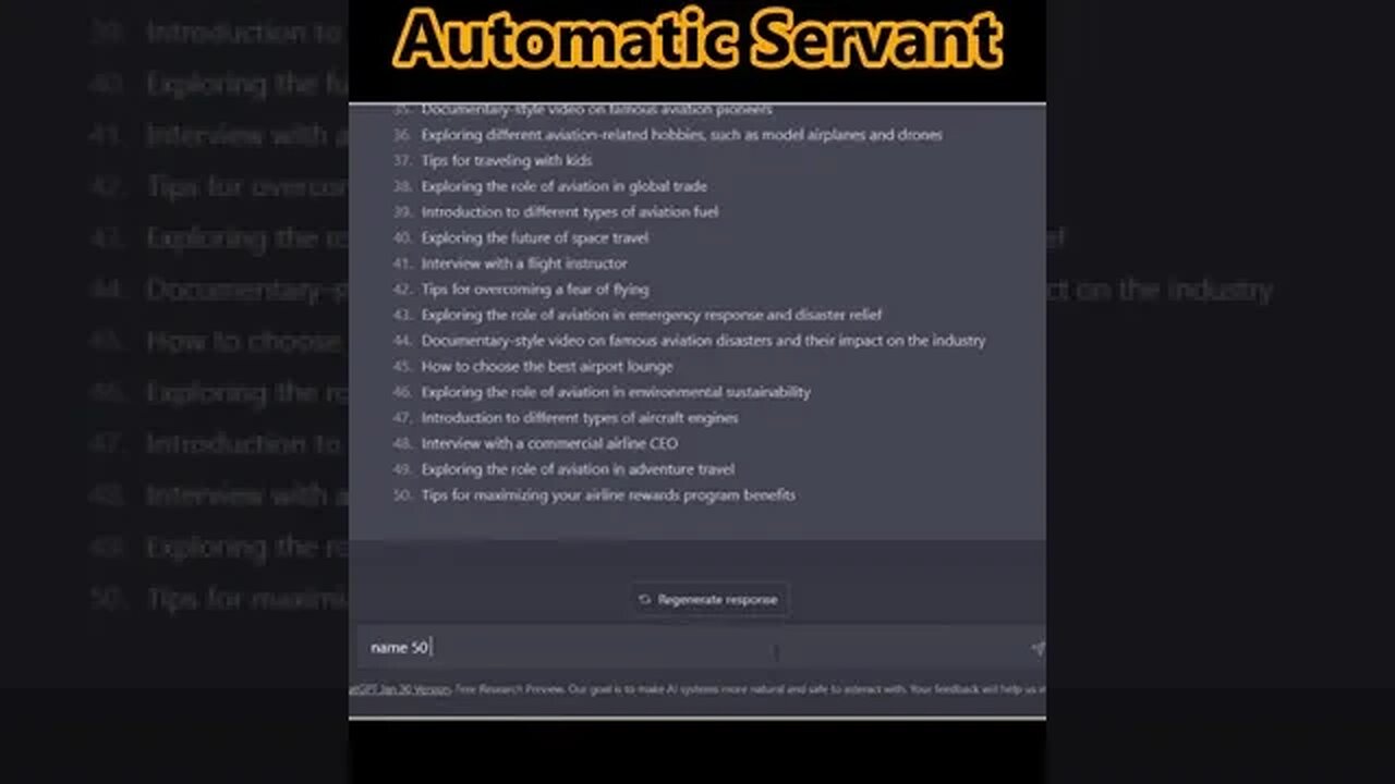 ChatGPT is My Automatic Servant and Content Assistant #AI