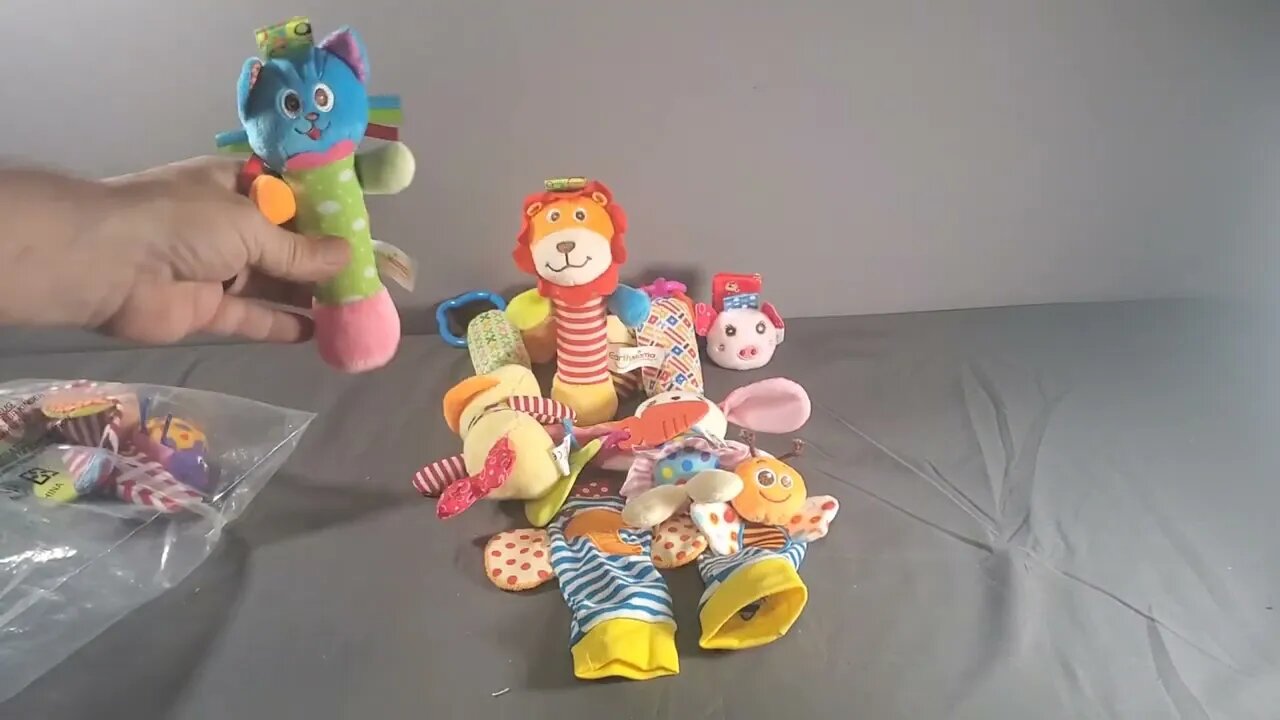 Wrist Rattles AND Foot Finder Rattle SockS Baby Toy Big Bag of Baby Rattles