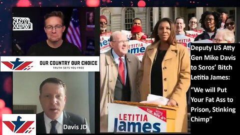 Deputy US Atty Gen Mike Davis to Soros’ Bitch Letitia James: “We will Put Your Fat Ass to Prison, Stinking Chimp”