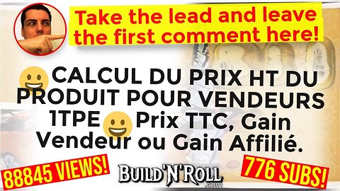 😀 CALCUL DU PRIX HT DU PRODUIT POUR VENDEURS 1TPE 😀 Prix TTC, Gain Vendeur ou Gain Affilié.