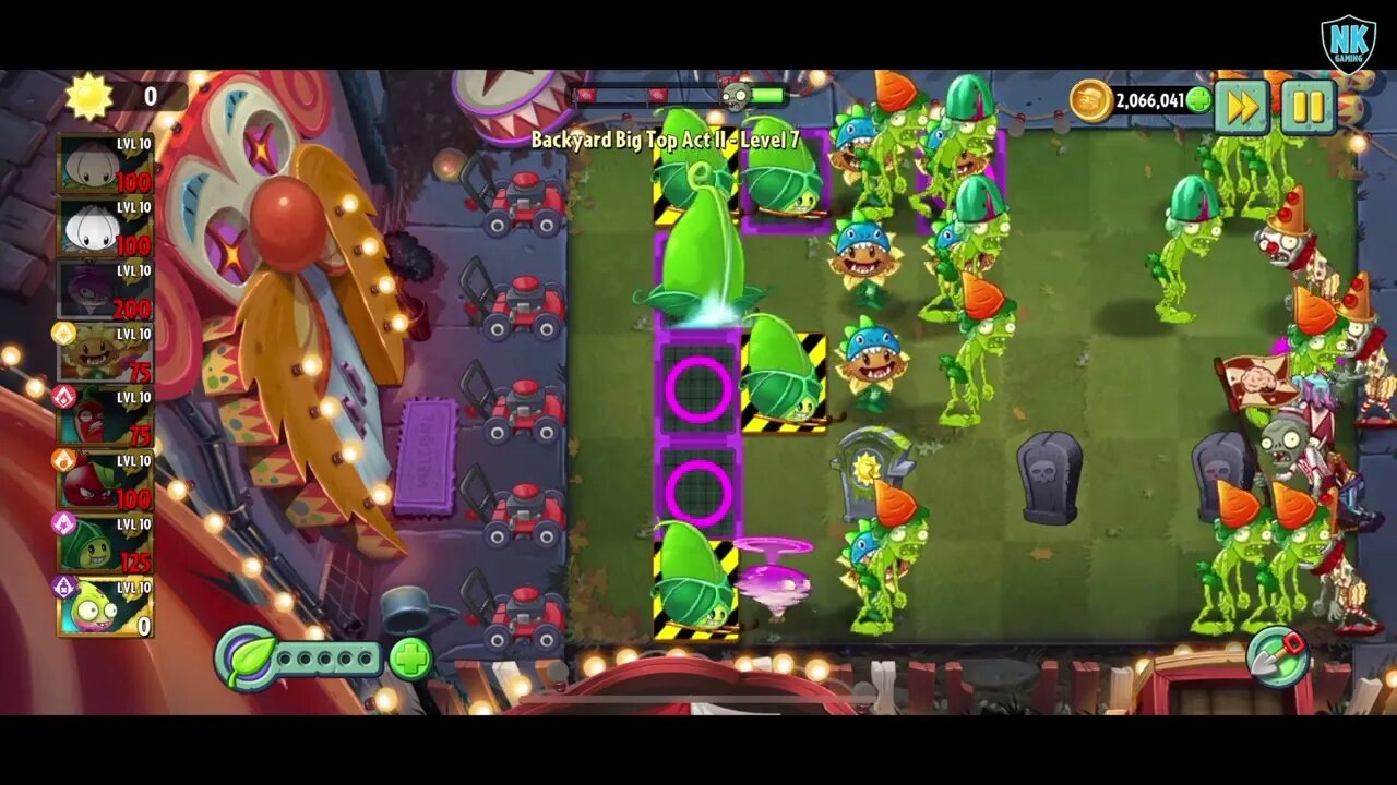 PvZ 2 - Backyard Big Top Act II - Level 7